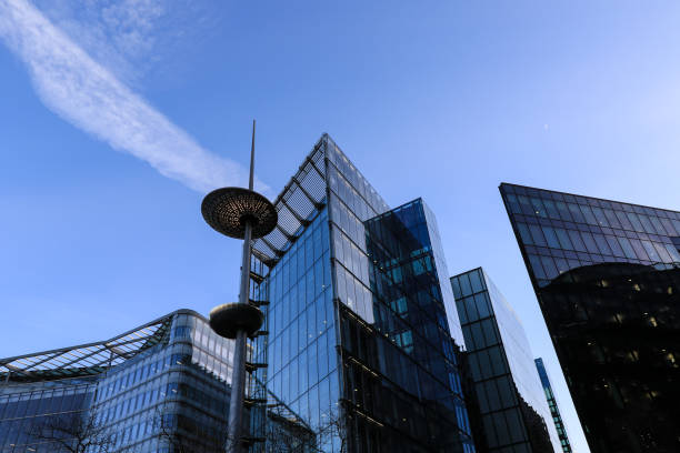 Skyline of buildings Skyline at More London Riverside Area. the shard close up stock pictures, royalty-free photos & images