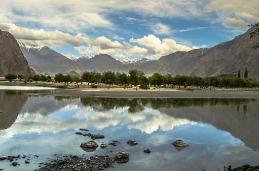 A beautiful view of Indus River from Skardu.