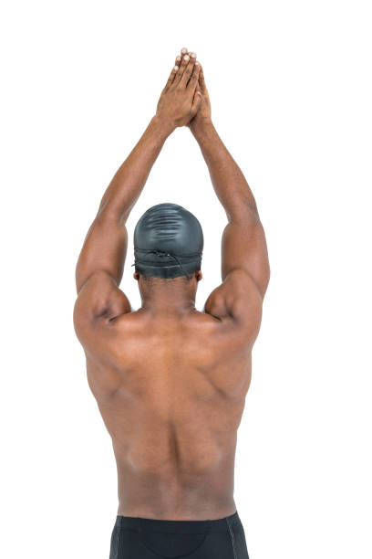 istock Rear view of swimmer ready to dive 661566454