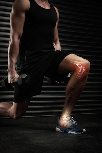 istock Taking strain on his knee with that lunge 661583668