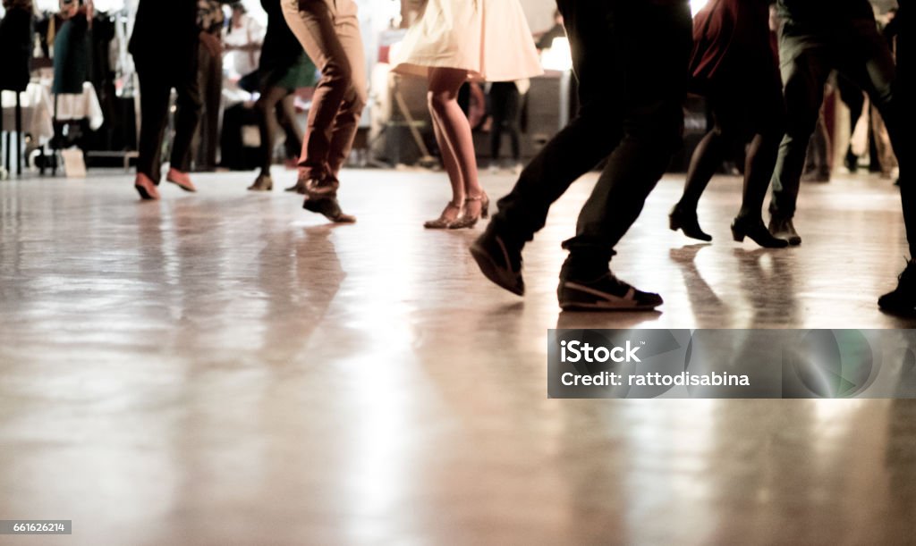 Dance hall with swing dancers Dancing Stock Photo