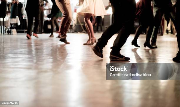 Dance Hall With Swing Dancers Stock Photo - Download Image Now - Dancing, Swing Dancing, Ballroom