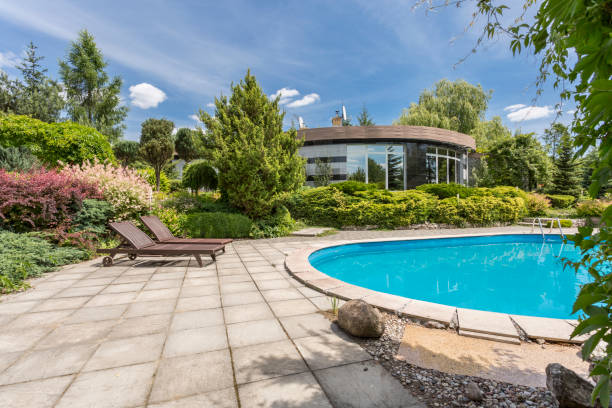 istock Detached house and backyard garden 661628636