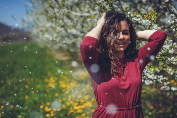 outdoors female model photo shoot in the spring