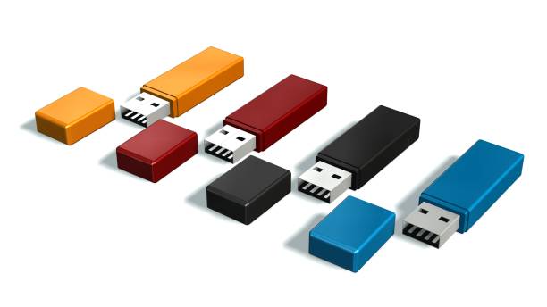 istock set of USB Flash Memory Drive Stick isolated on white 661683602