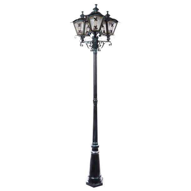 istock Street lamp isolated on white background 661684156