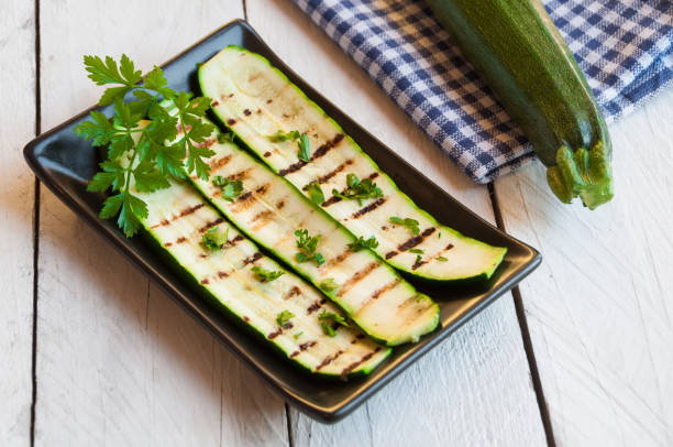 istock Grilled zucchini served with parsley 661684580