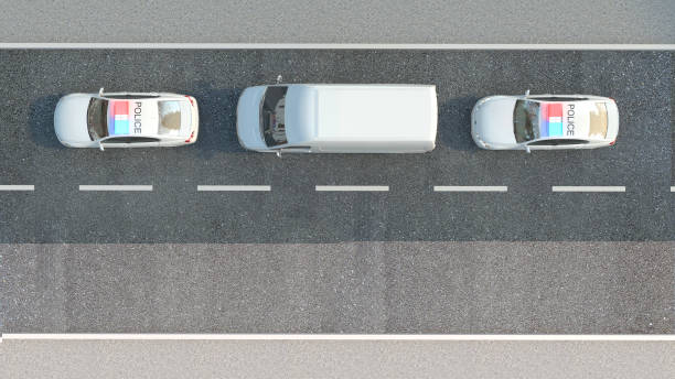 istock Police Car on the road. 3d illustration 661693272