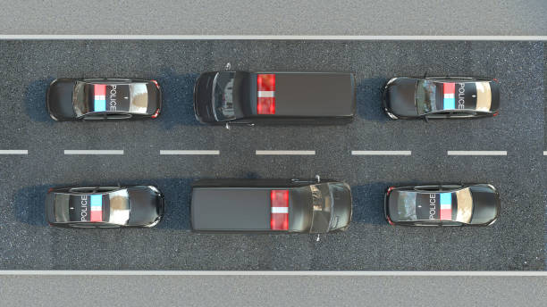 istock Police Car on the road. 3d illustration 661693278