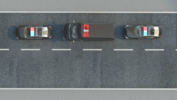 istock Police Car on the road. 3d illustration 661693292