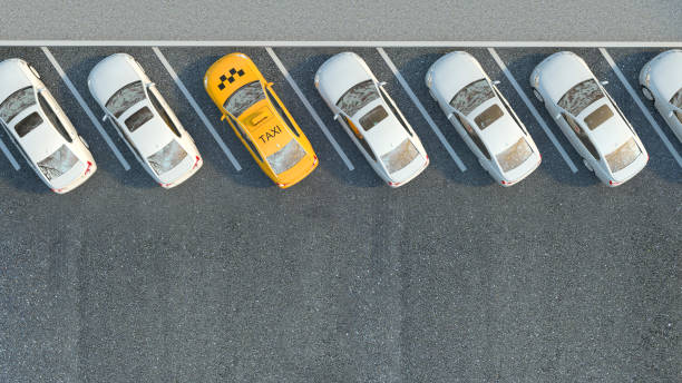 istock Taxi on the road. 3d illustration 661693458
