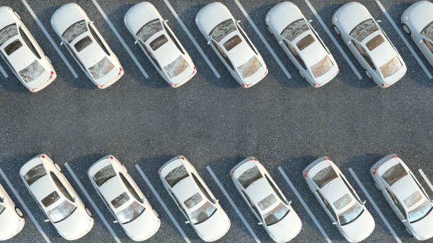 istock Many cars parked. 3d illustration 661693510