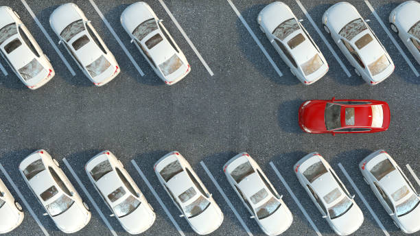 istock Many cars parked. 3d illustration 661693514