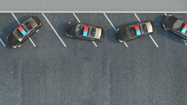 istock Police Car on the road. 3d illustration 661693526