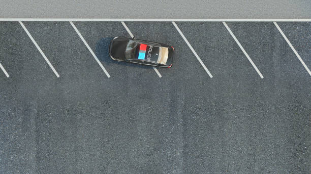 istock Police Car on the road. 3d illustration 661693558