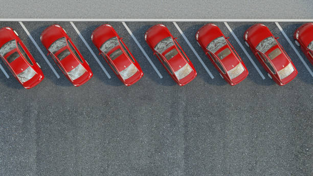 istock Many cars parked. 3d illustration 661693616