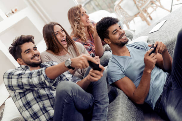 istock Friends having fun at home 661701714