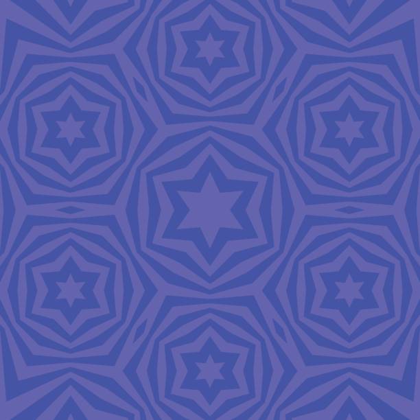 Geometric David Star Background Geometric David Star Background. Ornamental Blue Pattern magen david adom stock illustrations