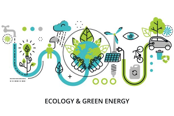 圖表的生態環境問題的概念 - 腳踏車 插圖 幅插畫檔、美工圖案、卡通及圖標