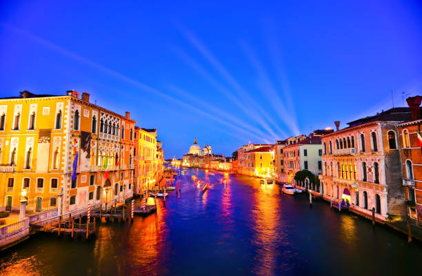 istock Grand Canal in Venice at night 661768924