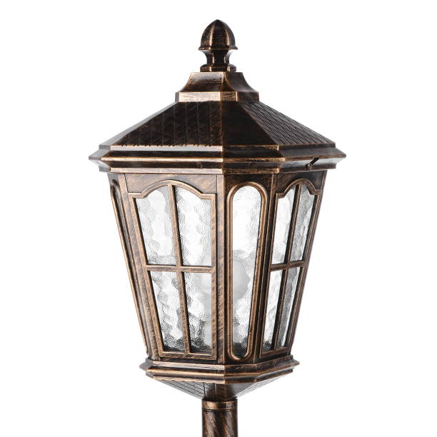 istock Street lamp isolated on white background 661769182