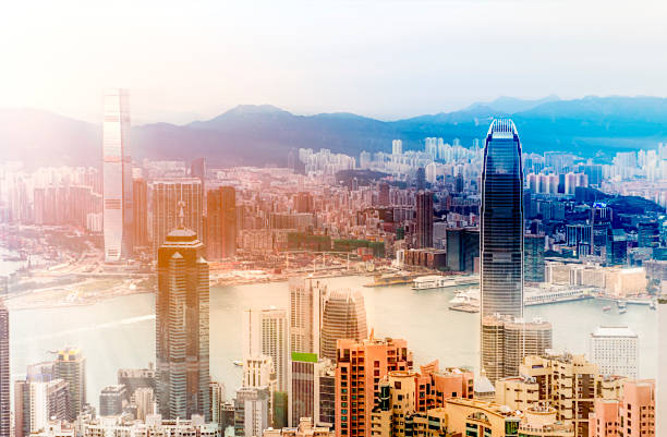 istock Hong Kong Skyline at sunset 661777404