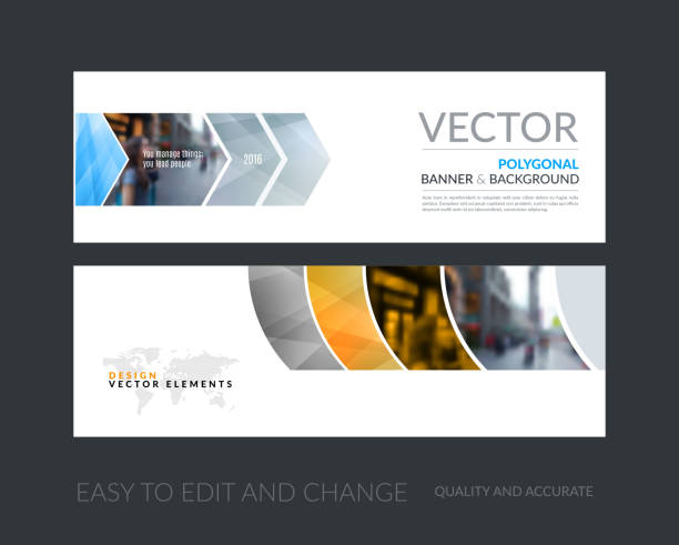 set vektor banner situs web horizontal modern dengan g berwarna-warni - alamat web foto ilustrasi stok