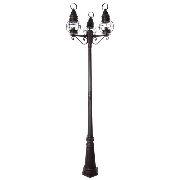 istock Street lamp isolated on white background 661790378