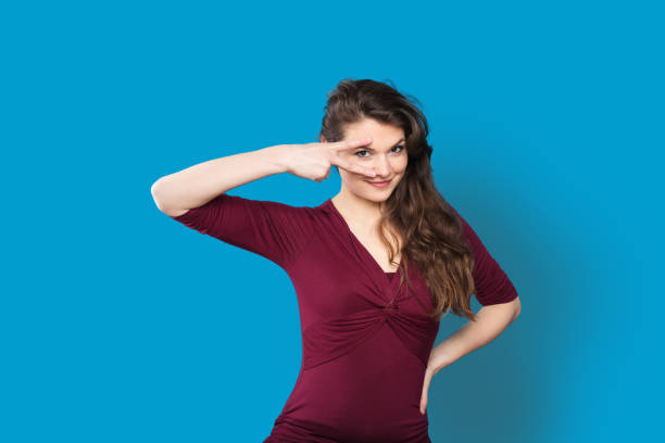 istock girl on blue background 661803242