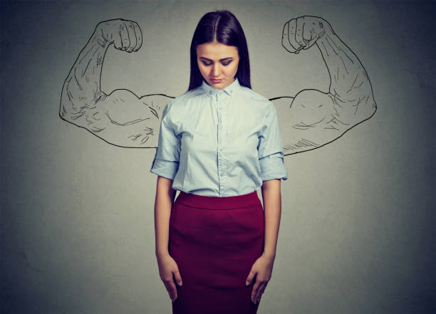istock powerful girl reality vs ambition wishful thinking concept 661805920