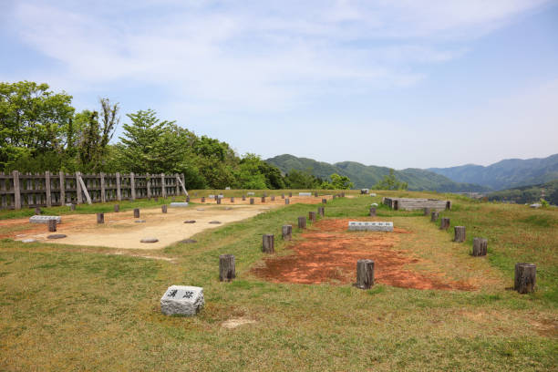 Torigoe Castle Remains, Hakusan,Ishikawa,japan Torigoe Castle Remains, Hakusan,Ishikawa,japan 田畑 stock pictures, royalty-free photos & images