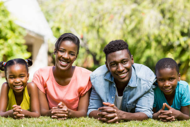 istock Happy family posing together 661821830