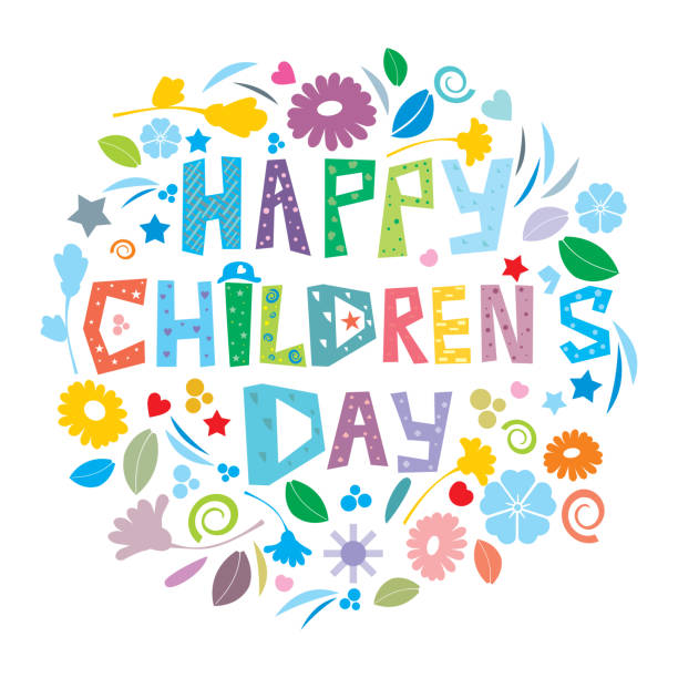 Happy Children's Day An abstract illustration of Children's Day childrens rights stock illustrations