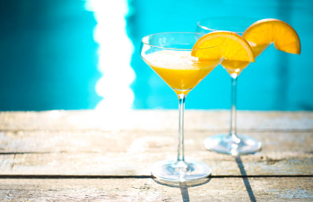 istock Champagne glasses with orange slice Mimosa cocktail 661830734