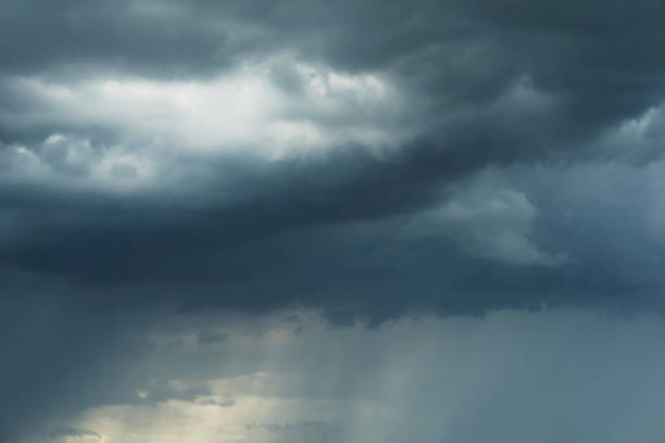 istock Dark sky and black clouds with rainy 661860986