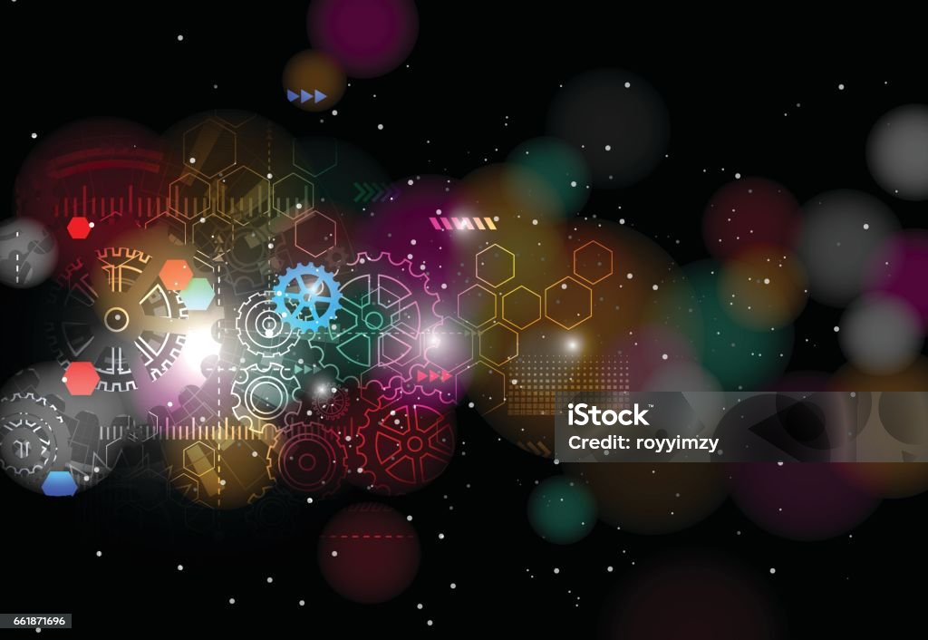 Technology Abstract Color Abstract Technology Background Stock Illustration - Download Image Now ...