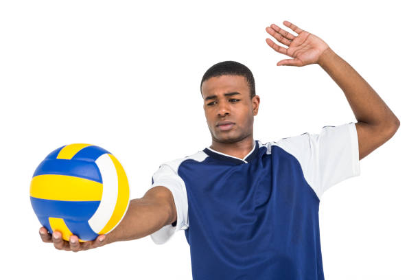 istock Sportsman playing a volleyball 661879012