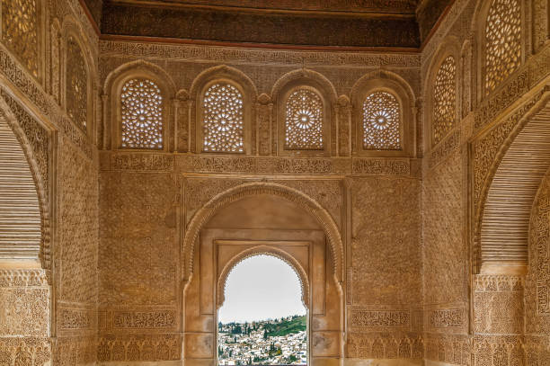 Interior of Generalife palace, Alhambra, Granada, Spain