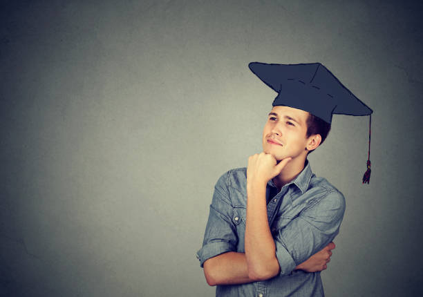 istock Portrait thoughtful graduate student young man 661884928