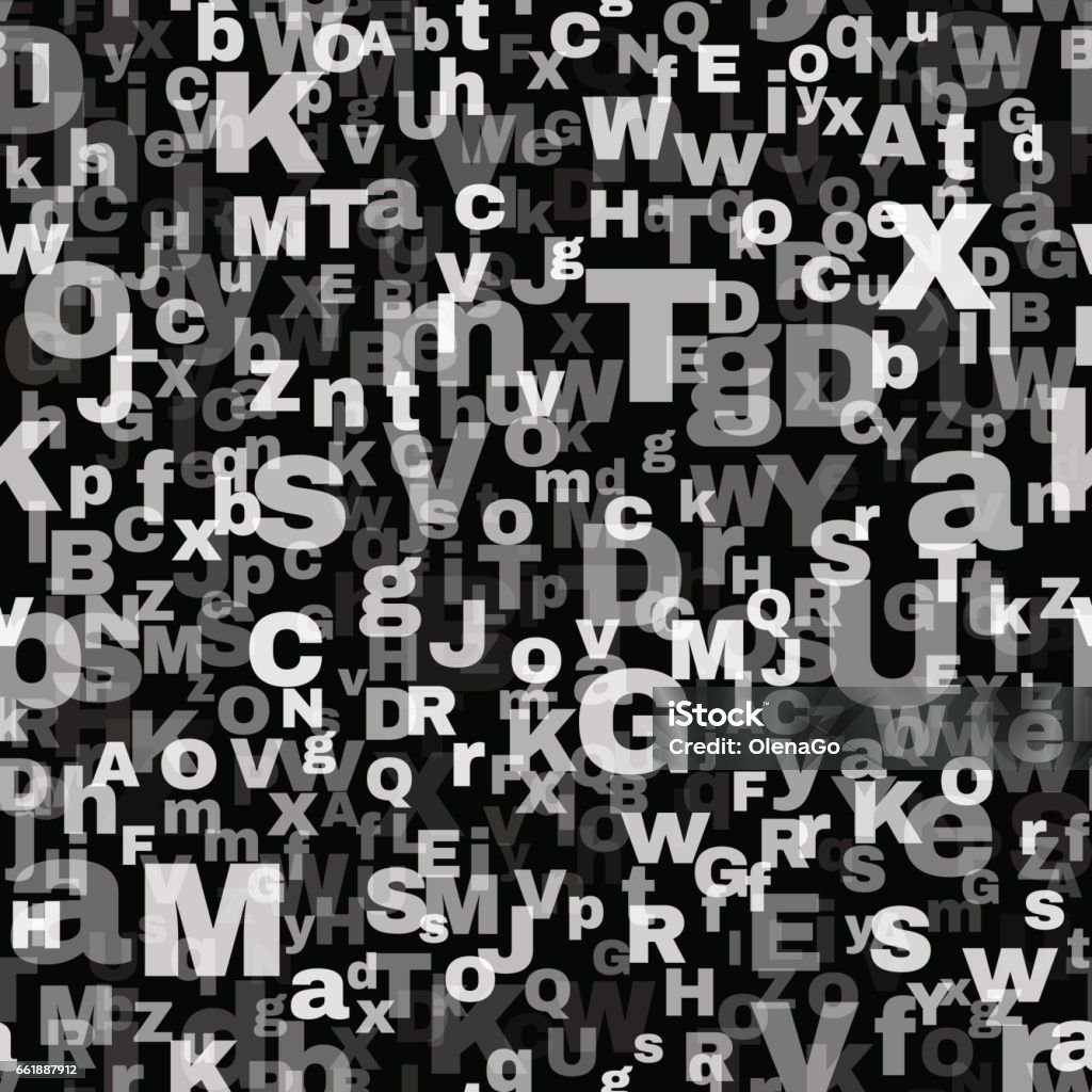 Seamless Letter Pattern Stock Illustration - Download Image Now ...