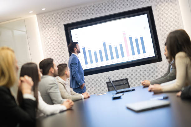 istock Business people having conference meeting at board room 661895896