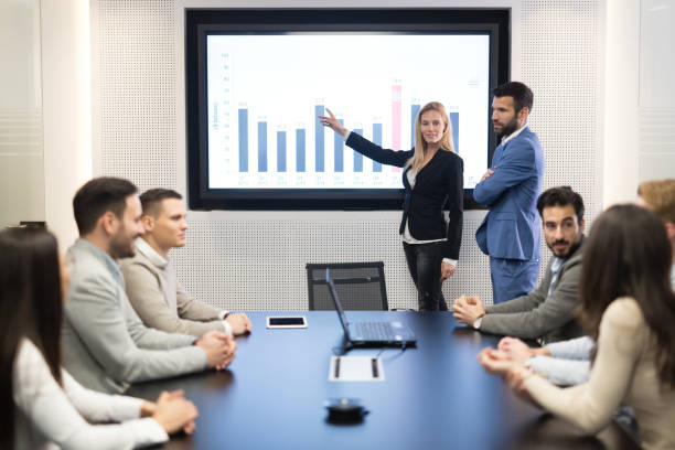 istock Business people having conference meeting at board room 661896072