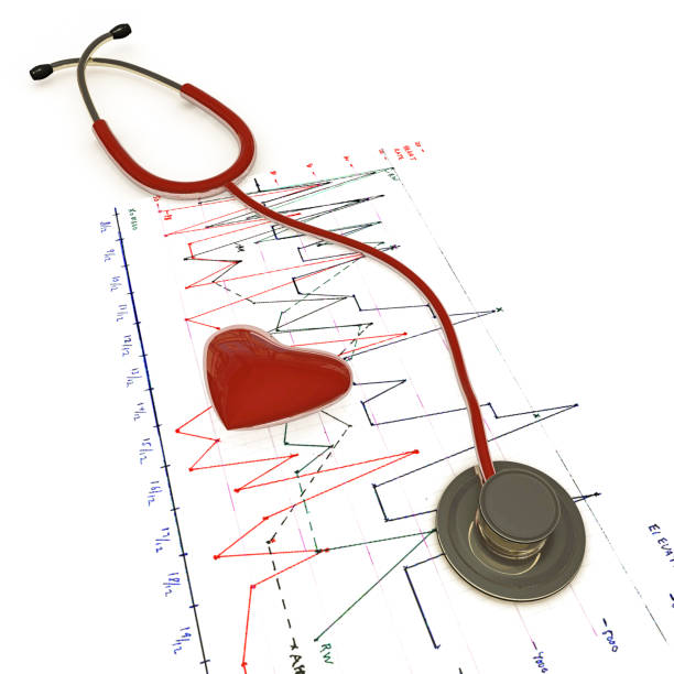 istock 3d  illustration of a red stethoscope 661898690