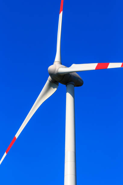 Rotor blades of a wind turbine. Renewable energy stock photo
