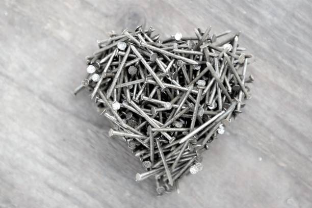 istock heart made of nails, for father's day 661905538