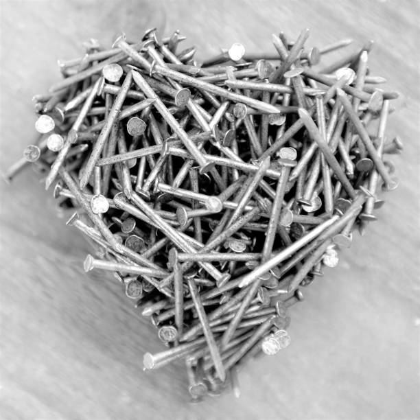 istock heart made of nails, for father's day 661905550