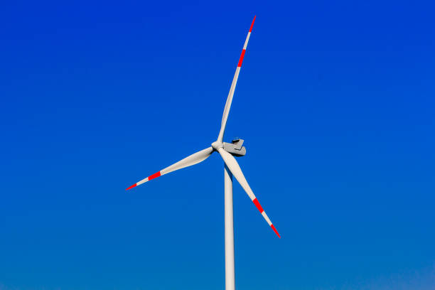 clean energy by wind power. renewable energy stock photo