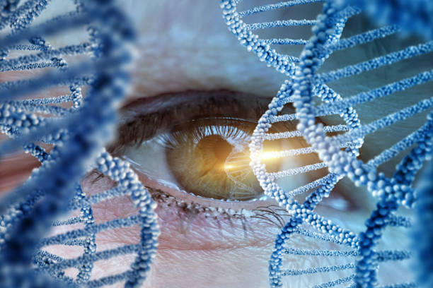 Monitoring and inspection of human DNA concept design.