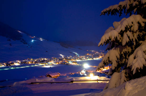 istock Livigno by night - winter landscape 661931496