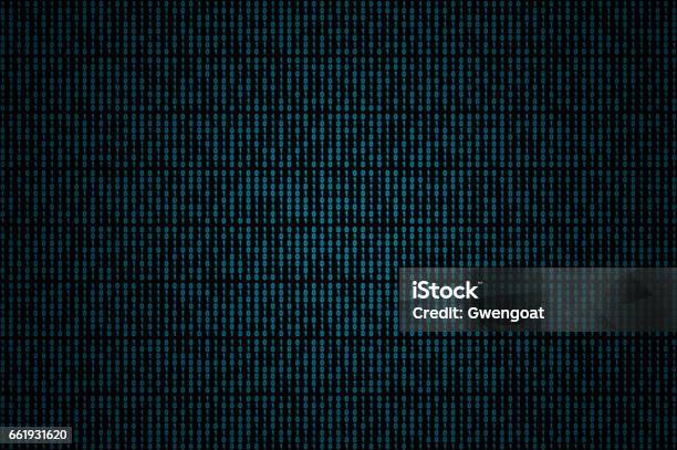 Blue Binary Code Stock Photo - Download Image Now - Binary Code, Pattern, Technology